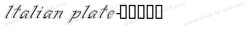ltalian plate字体转换
